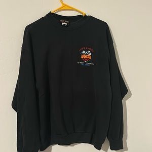Vintage Women’s NASCAR Sweater Black Made in USA XL runs small “Life’s a Race”